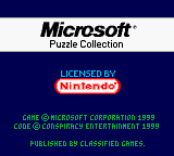 Microsoft Puzzle Collection (USA) Title Screen
